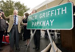 Andy at the Andy Griffith Parkway Dedication
