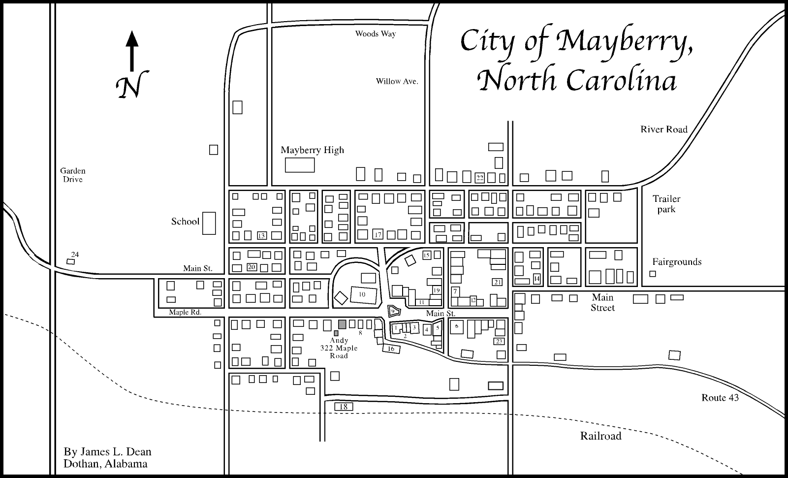 Map Of Mayberry North Carolina